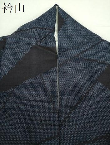 平和屋着物●結城紬　80亀甲　切嵌文様　鈴乃屋扱い　正絹　逸品　DABA1894ps