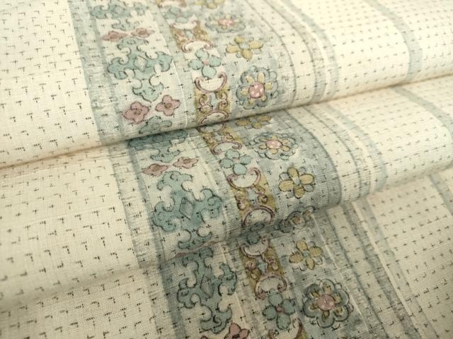 平和屋着物●上質な紬　花間道　正絹　逸品　未使用　DABA1896ps