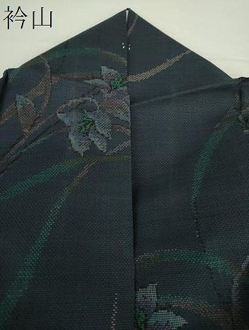平和屋着物●本場大島紬　9マルキ　草花文　正絹　逸品　DABA1897ps