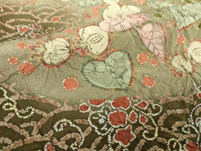 平和屋着物●訪問着　絞り　辻が花　暈し染め　金銀彩　正絹　逸品　DABA1899ps