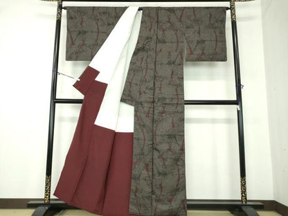 平和屋着物●本場大島紬　7マルキ　流水文　正絹　逸品　DABA1903ps