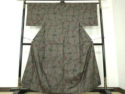 平和屋着物●本場大島紬　7マルキ　流水文　正絹　逸品　DABA1903ps