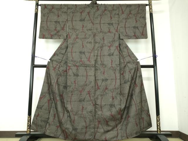 平和屋着物●本場大島紬　7マルキ　流水文　正絹　逸品　DABA1903ps