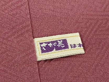 平和屋着物●上質な色無地　霞地紋　浅蘇芳色　さが美扱い　正絹　逸品　DABA1907ps