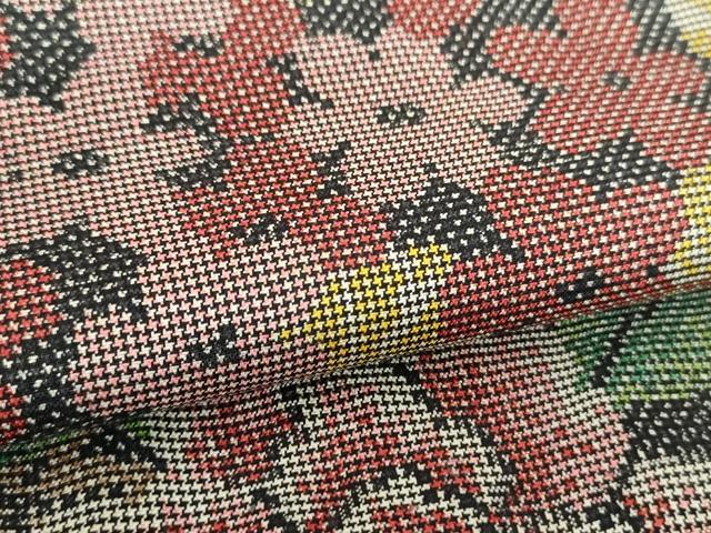平和屋着物●本場大島紬　7マルキ　花尽くし　正絹　逸品　未使用　DABA1909ps 平和屋着物○本場大島紬 7マルキ 花尽くし 正絹 逸品 未使用 DABA1909ps