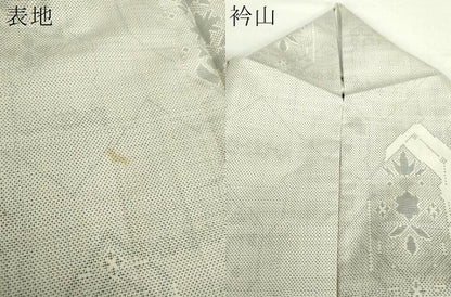 平和屋着物●本場大島紬　白大島　9マルキ　亀甲花文　正絹　逸品　DABA1911ps