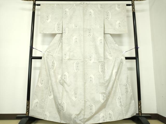 平和屋着物●本場大島紬　白大島　9マルキ　亀甲花文　正絹　逸品　DABA1911ps 平和屋着物○本場大島紬 白大島 9マルキ 亀甲花文 正絹 逸品 DABA1911ps