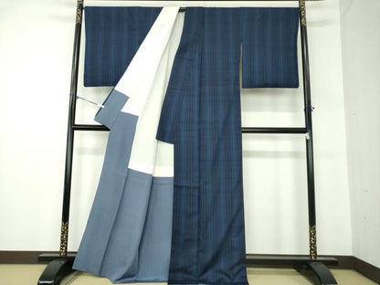 平和屋着物●上質な紬　間道　正絹　逸品　DABA1912ps