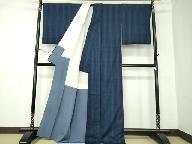 平和屋着物●上質な紬　間道　正絹　逸品　DABA1912ps