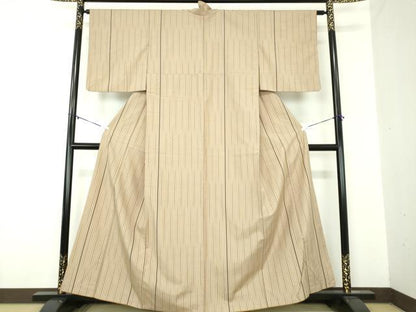 平和屋着物●上質な紬　間道　正絹　逸品　DABA1913ps