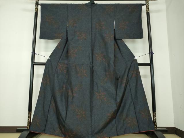 平和屋着物●本場大島紬　草花文　正絹　逸品　DABA1914ps 平和屋着物○本場大島紬 草花文 正絹 逸品 DABA1914ps
