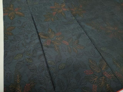 平和屋着物●本場大島紬　草花文　正絹　逸品　DABA1914ps