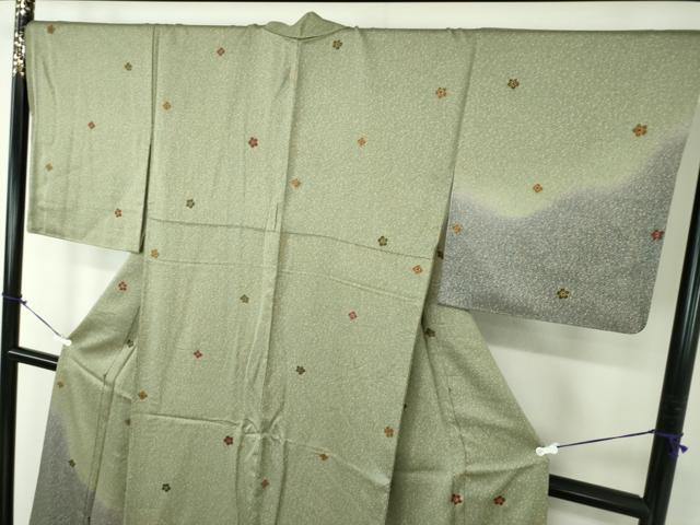 平和屋着物●訪問着　舞花文　暈し染め　金彩　正絹　逸品　DABA1915ps