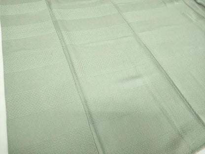 平和屋着物●上質な色無地　横段鹿の子地紋　薄青色　正絹　逸品　DABA1916ps