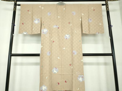 平和屋着物●上質な長襦袢　無双仕立て　雪輪月兎　舞蝶文　雪華文　正絹　逸品　DABA1919ps