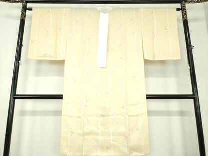 平和屋着物●上質な長襦袢　無双仕立て　槍梅　正絹　逸品　未使用　DABA1920ps
