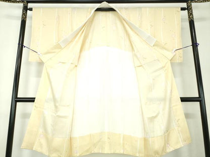 平和屋着物●上質な長襦袢　無双仕立て　槍梅　正絹　逸品　未使用　DABA1920ps