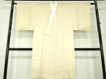 平和屋着物●上質な長襦袢　無双仕立て　槍梅　正絹　逸品　未使用　DABA1920ps