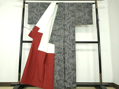 平和屋着物●本場大島紬　9マルキ　風景文　山富織物謹製　証紙付き　正絹　逸品　DABA1922ps
