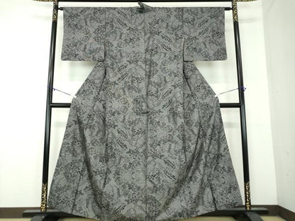 平和屋着物●本場大島紬　9マルキ　風景文　山富織物謹製　証紙付き　正絹　逸品　DABA1922ps