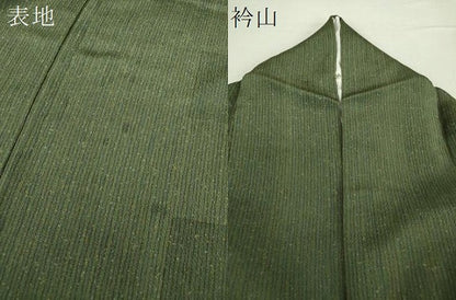 平和屋着物●上質な小紋　市松文様　鬼しぼ縮緬　正絹　逸品　DABA1923ps