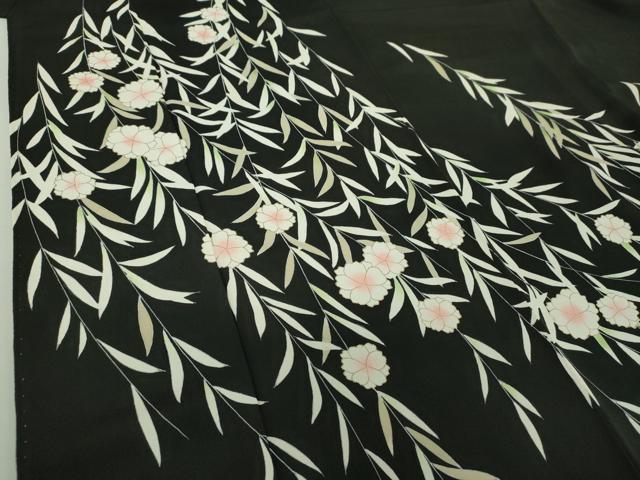 平和屋着物●豪華黒留袖　枝垂れ桜　金彩　正絹　逸品　DABA1925ps 平和屋着物○豪華黒留袖 枝垂れ桜 金彩 正絹 逸品 DABA1925ps