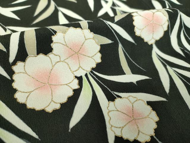 平和屋着物●豪華黒留袖　枝垂れ桜　金彩　正絹　逸品　DABA1925ps 平和屋着物○豪華黒留袖 枝垂れ桜 金彩 正絹 逸品 DABA1925ps