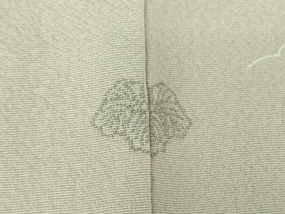 平和屋着物●訪問着　刺繍　水辺風景花文　暈し染め　金彩　正絹　逸品　DABA1926ps