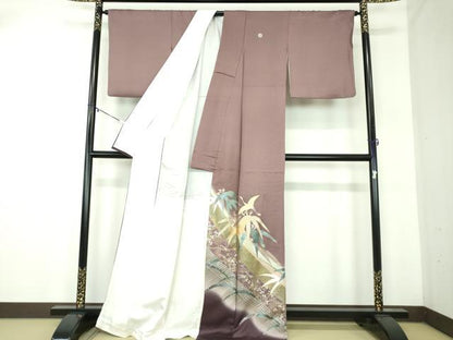 平和屋着物●豪華色留袖　作家物　飛鶴雪芝笹文　暈し染め　金銀彩　正絹　逸品　DABA1929ps