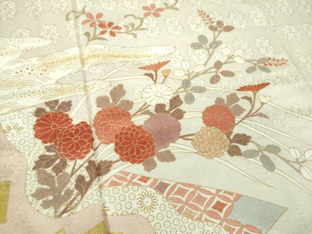 平和屋着物●訪問着　吉祥花文　金彩　正絹　逸品　DABA1930ps 平和屋着物○訪問着 吉祥花文 金彩 正絹 逸品 DABA1930ps