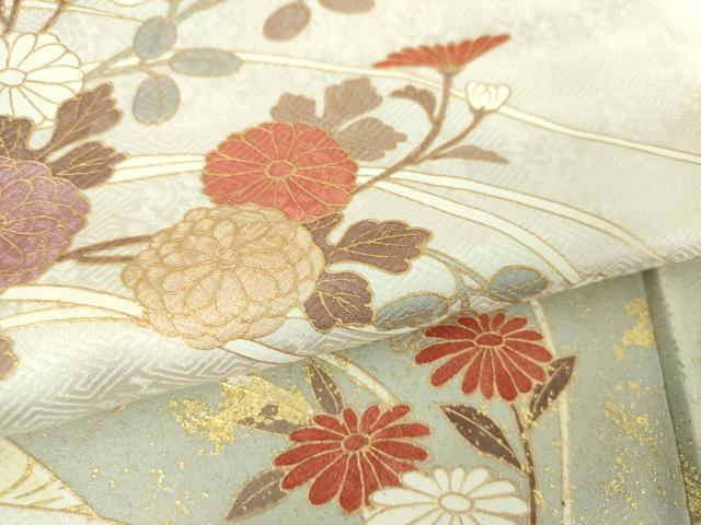 平和屋着物○訪問着 吉祥花文 金彩 正絹 逸品 DABA1930ps