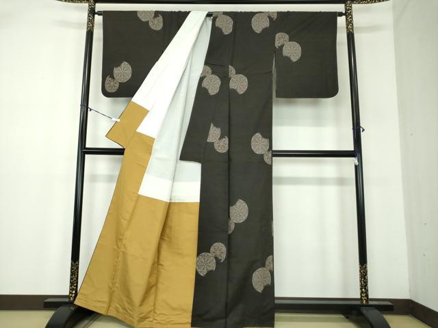 平和屋着物●本場大島紬　9マルキ　地空　源氏車　正絹　逸品　DABA1933ps