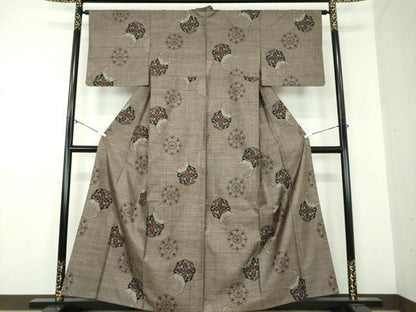 平和屋着物●本場大島紬　9マルキ　花丸文　正絹　逸品　DABA1935ps