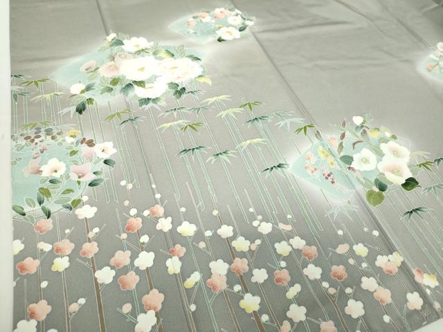 平和屋着物●訪問着　友禅　地紙花文　暈し染め　正絹　逸品　DABA1939ps 平和屋着物○訪問着 友禅 地紙花文 暈し染め 正絹 逸品