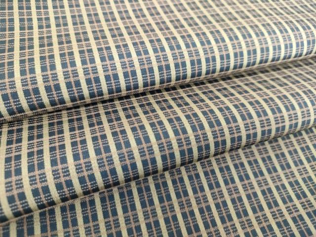 平和屋着物●上質なお召　格子　正絹　逸品　未使用　DABA1940ps