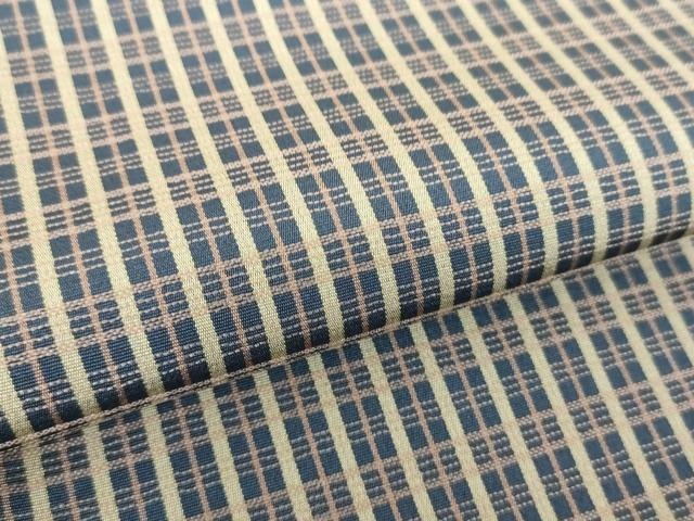 平和屋着物●上質なお召　格子　正絹　逸品　未使用　DABA1940ps
