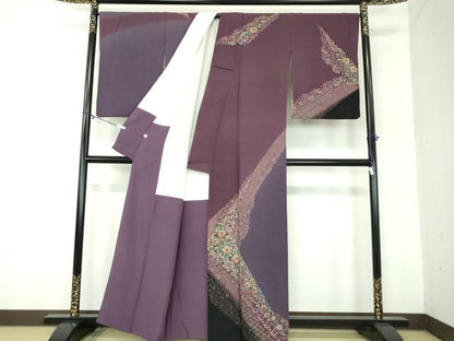 平和屋着物●訪問着　絞り　辻が花　暈し染め　金彩　正絹　逸品　DABA1943ps