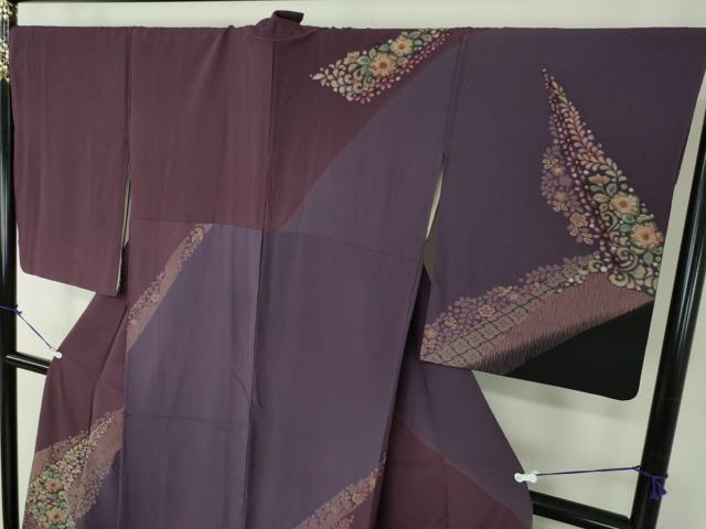 平和屋着物●訪問着　絞り　辻が花　暈し染め　金彩　正絹　逸品　DABA1943ps