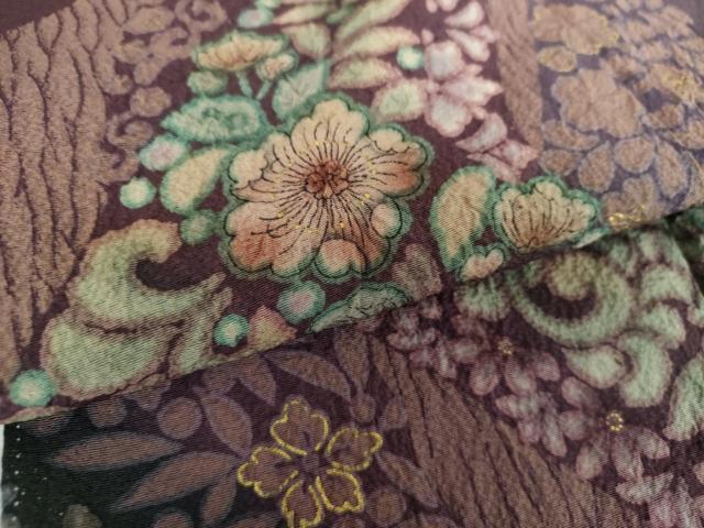 平和屋着物○訪問着 絞り 辻が花 暈し染め 金彩 正絹 逸品 DABA1943ps