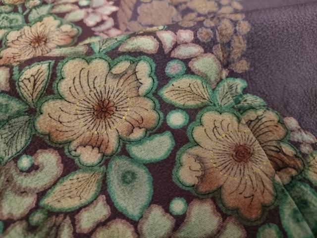 平和屋着物●訪問着　絞り　辻が花　暈し染め　金彩　正絹　逸品　DABA1943ps