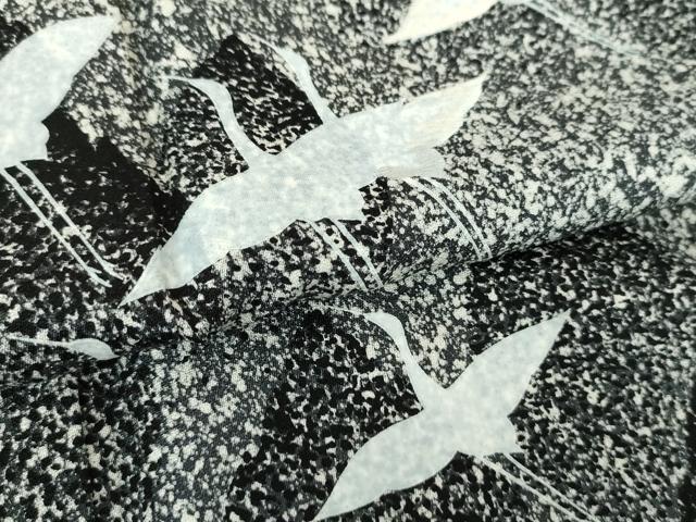 平和屋着物●訪問着　刺繍　群鶴　たたき染め　さが美扱い　正絹　逸品　DABA1953ps 平和屋着物○訪問着 刺繍 群鶴 たたき染め さが美扱い 正絹 逸品