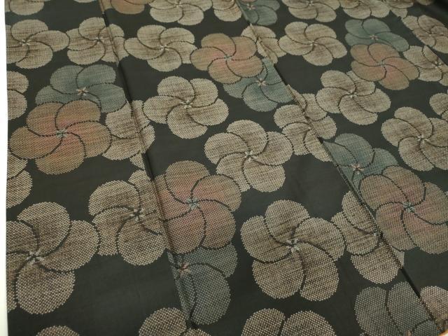 平和屋着物●本場大島紬　9マルキ　捻梅　正絹　逸品　DABA1958ps 平和屋着物○本場大島紬 9マルキ 捻梅 正絹 逸品 DABA1958ps