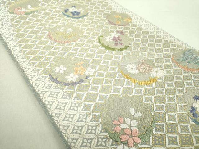 平和屋着物●両面　六通柄袋帯　唐織　雪月花　金糸　正絹　逸品　DABA1980ps 平和屋着物○両面 六通柄袋帯 唐織 雪月花 金糸 正絹 逸品 DABA1980ps