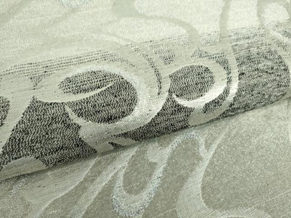 平和屋着物●両面　六通柄袋帯　撚金錦　霞文　銀糸　健勝苑扱い　反端付き　正絹　逸品　DABA1981ps