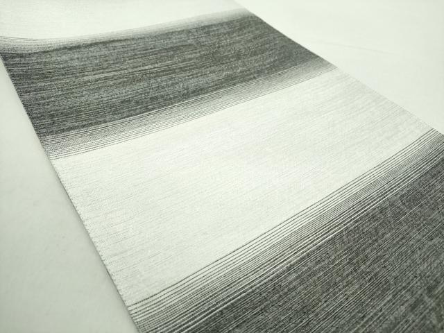 平和屋着物●両面　六通柄袋帯　撚金錦　霞文　銀糸　健勝苑扱い　反端付き　正絹　逸品　DABA1981ps