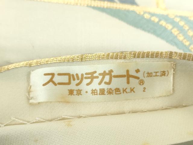 平和屋着物●六通柄袋帯　唐織　粋小袖　金糸　正絹　逸品　DABA1990ps