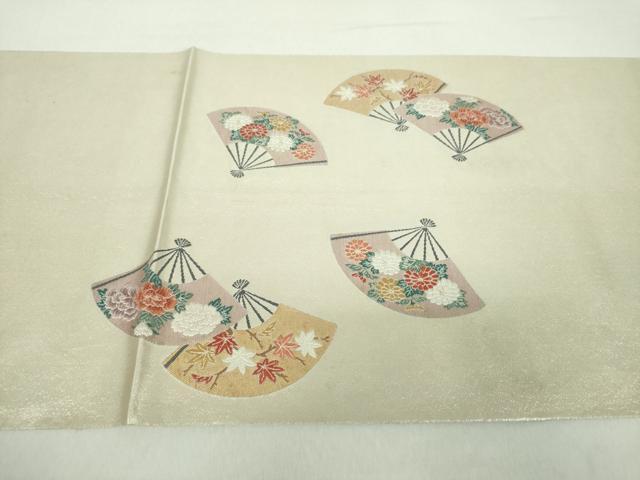 平和屋着物●加賀友禅の巨匠　初代　由水十久　西陣　長嶋成織物　ながしま帯　太鼓柄袋帯　観桜　瀞銀錦　正絹　逸品　DABA1994ps