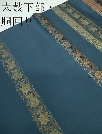 平和屋着物●西陣織　陰山織物謹製　箔屋清兵衛　六通柄袋帯　名物裂間道　金糸　正絹　逸品　DABA1998ps