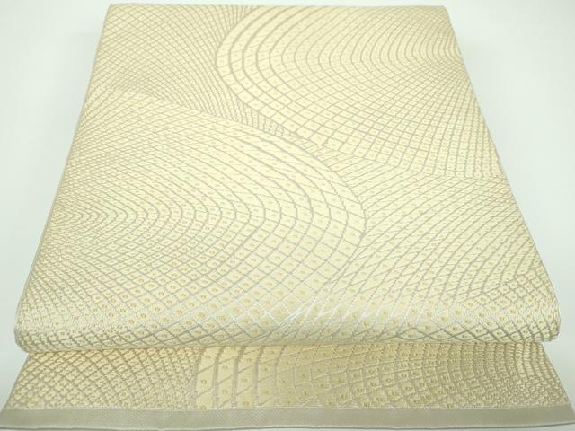 平和屋着物●六通柄袋帯　唐織　抽象文様　正絹　逸品　DABA2000ps 平和屋着物◎六通柄袋帯 唐織 更紗唐草文 黒地 金糸 正絹 逸品