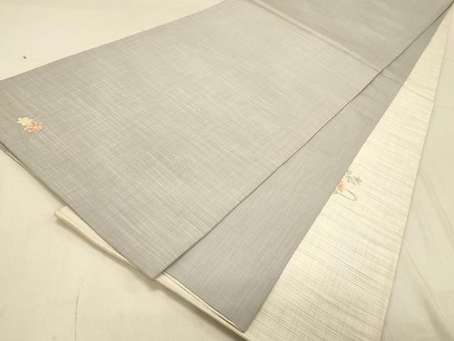 平和屋着物◎太鼓柄袋帯 刺繍 花籠文 金糸 正絹 逸品 DABA2061jm